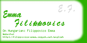emma filippovics business card